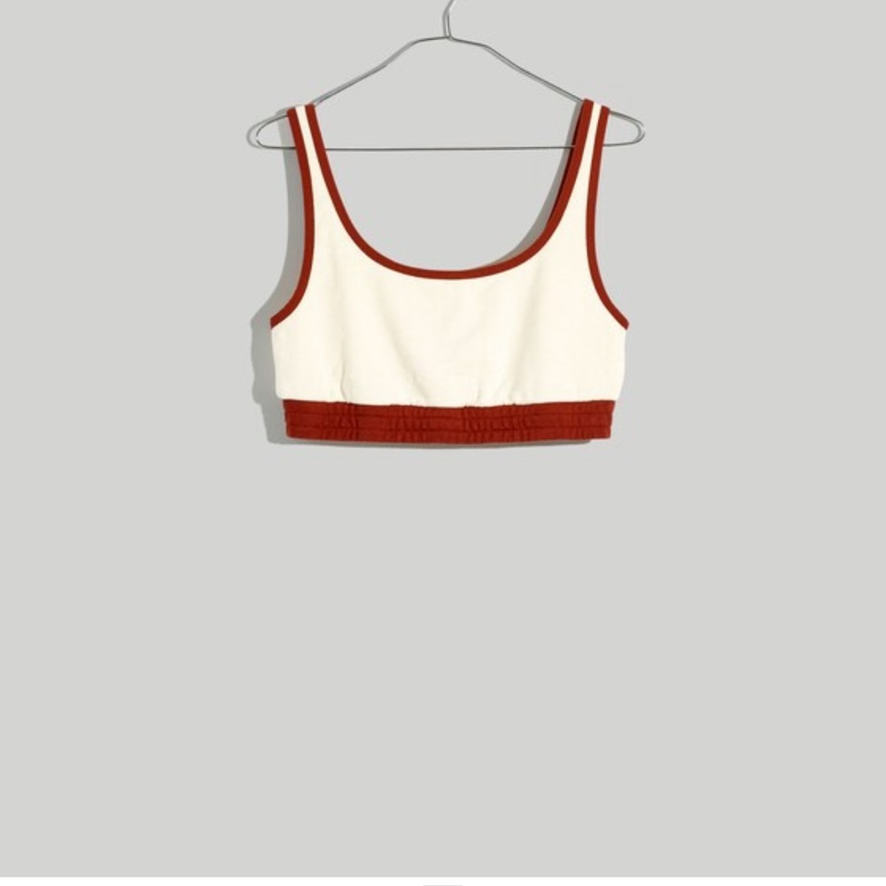 Madewell MWL Sweatshirt Bralette in Colorblock NWT sz M